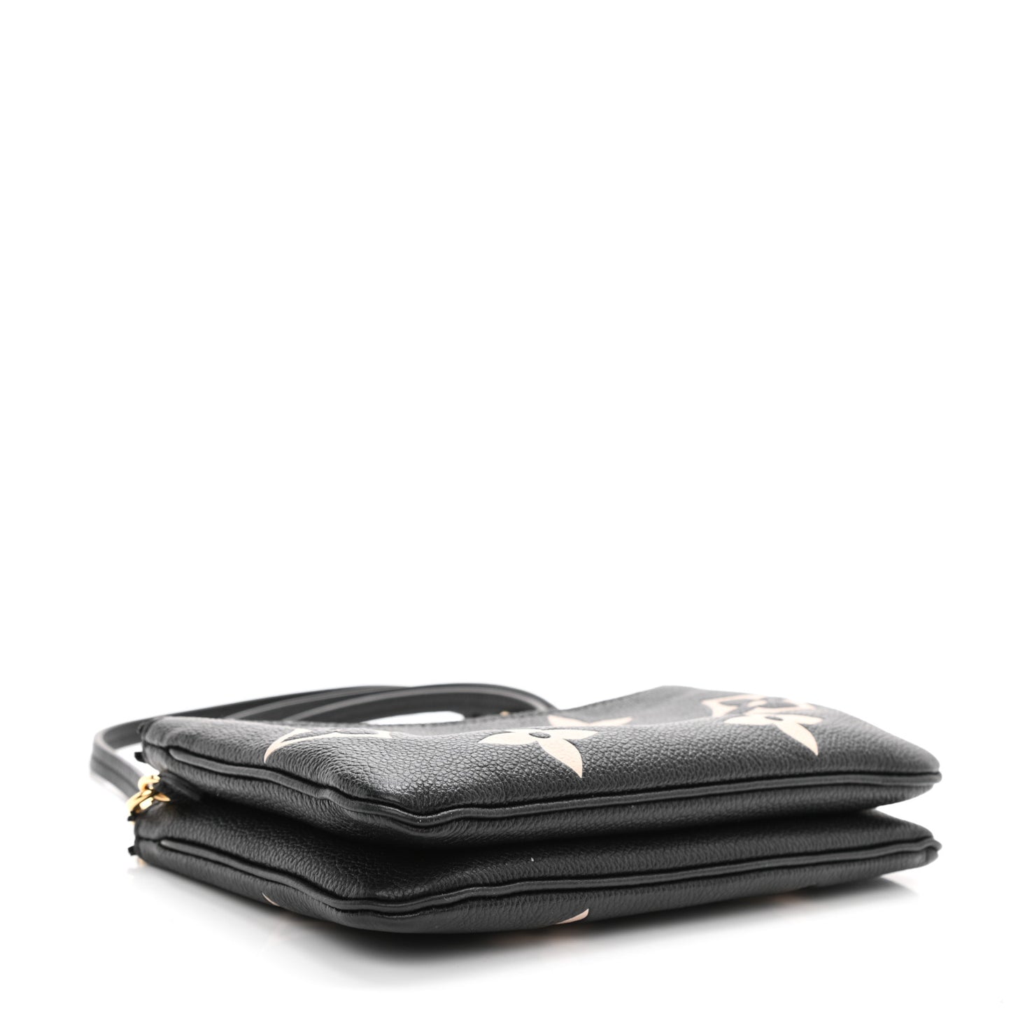 Empreinte Monogram Giant Double Zip Pochette Black Cream