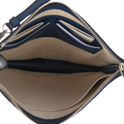 Gucci X MLB Guccissima NY Yankees Zip Wristlet Pouch Royale Ivory 5 of 7