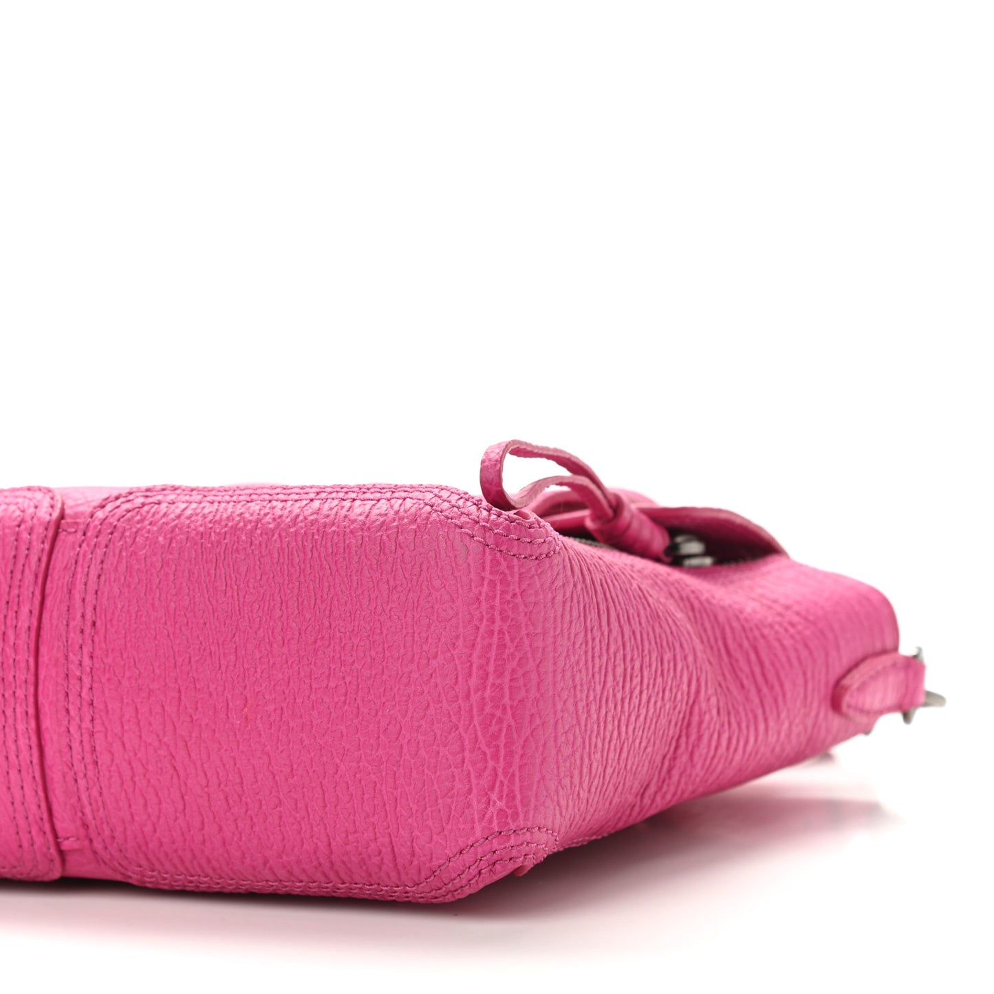 Textured Calfskin Mini Pashli Satchel Bright Fuchsia