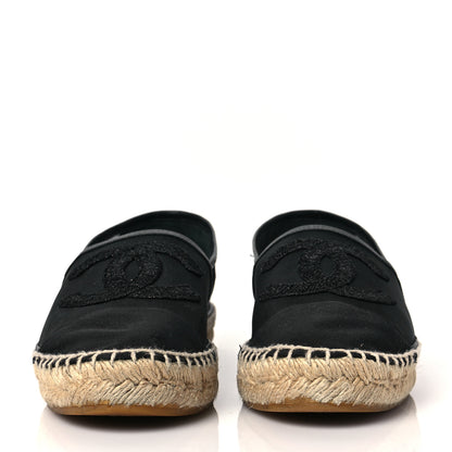 Chanel Mesh Grosgrain CC Espadrilles 40 Black 2 of 8