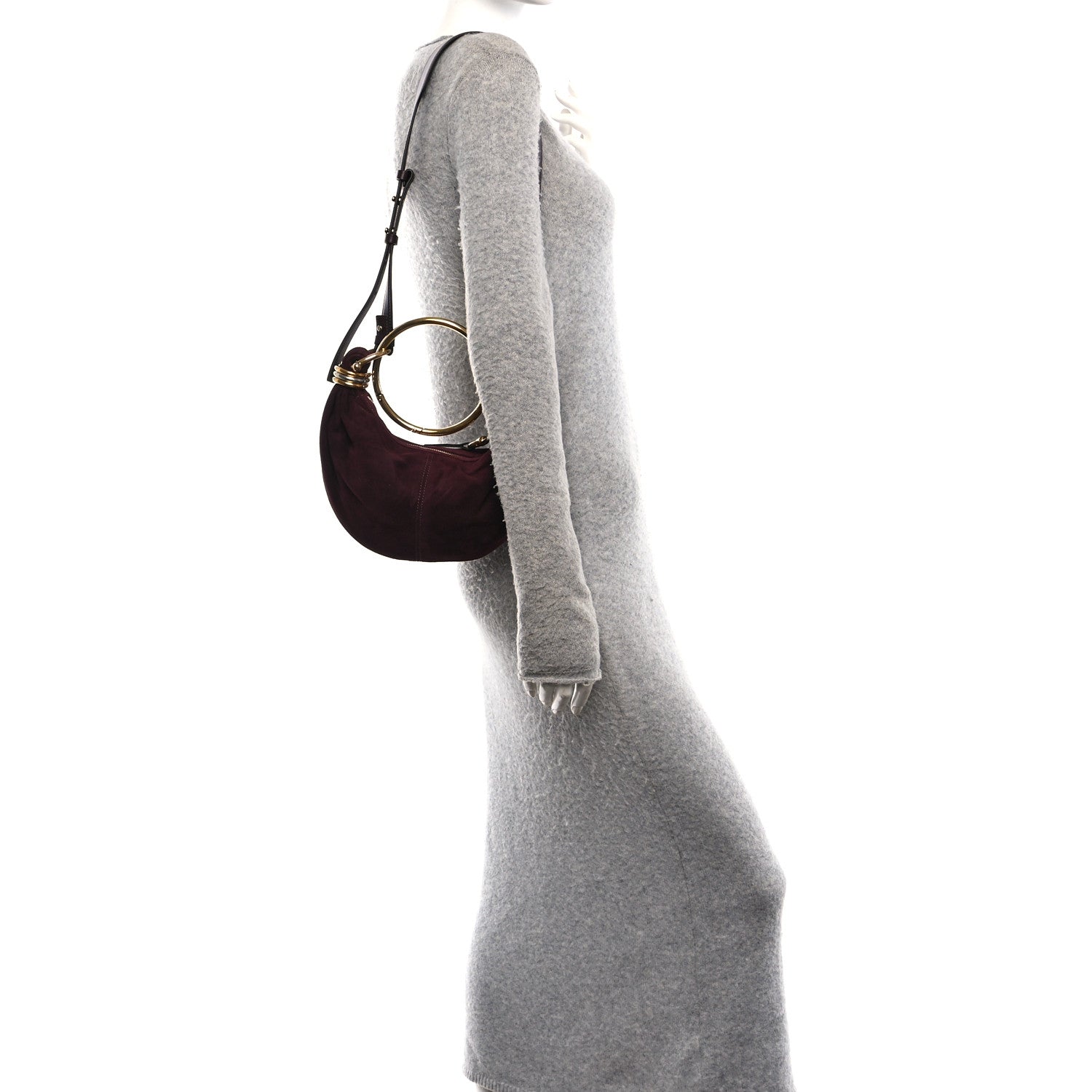 Chloe Suede Mini Bracelet Hobo Bag Deep Violine 2 of 10