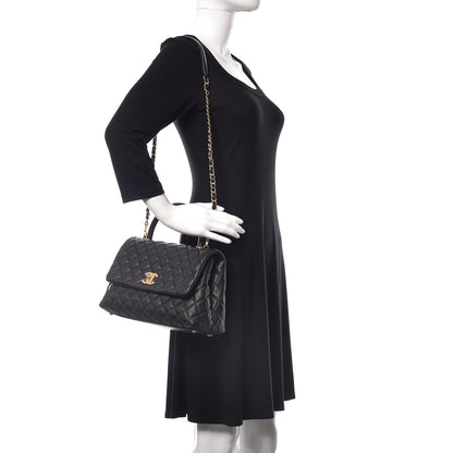 Chanel Caviar Quilted Small Coco Handle Flap Black 2 of 10