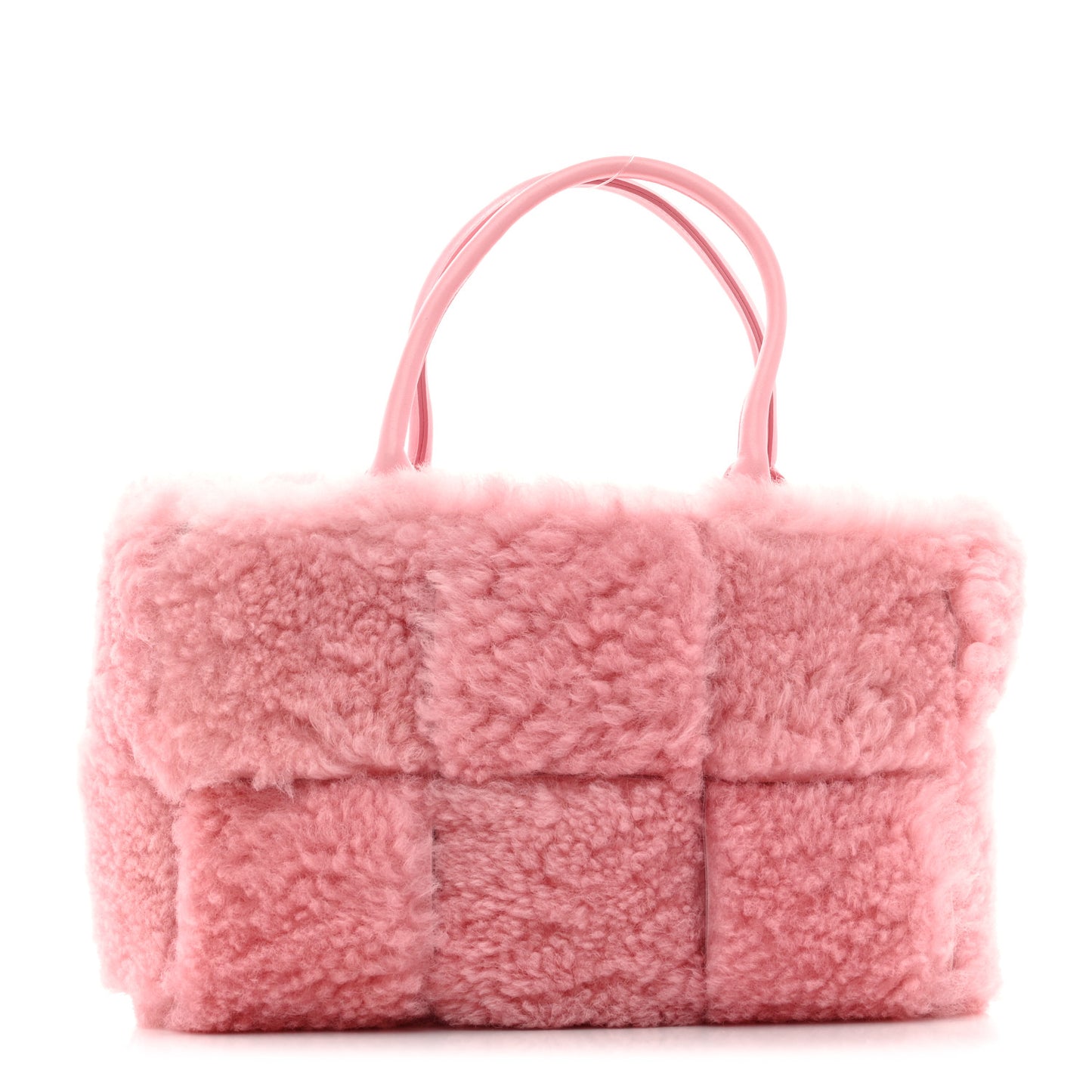 Shearling Small Intrecciato Arco Tote Popsicle