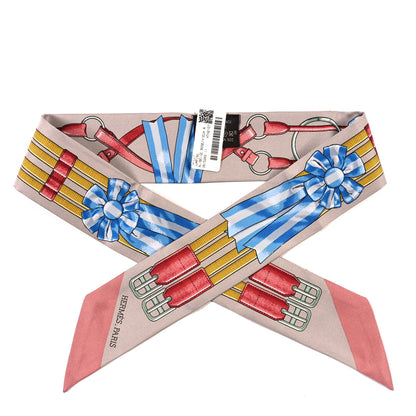 Hermes Silk Jumping Twilly Beige Rose Vieux Rose 1 of 3