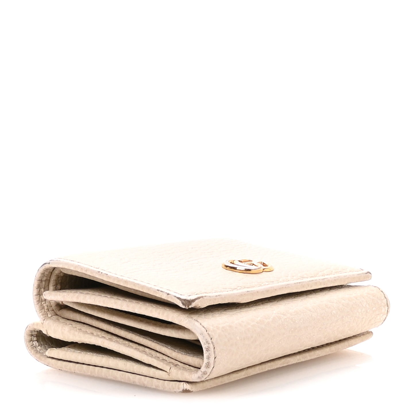 Dollar Calfskin GG Marmont Wallet Mystic White