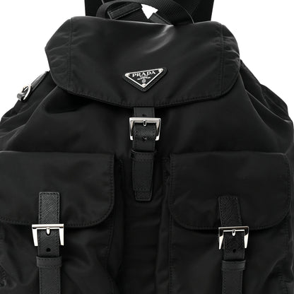 Prada Tessuto Nylon Saffiano Medium Backpack Black 10 of 12