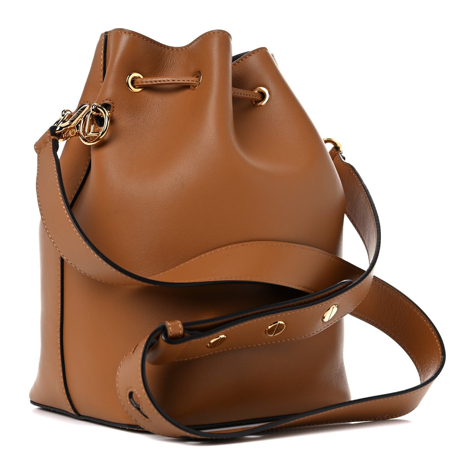 Fendi Vitello Grace Matte F is Fendi Grande Mon Tresor Bucket Bag Nocciola 3 of 10