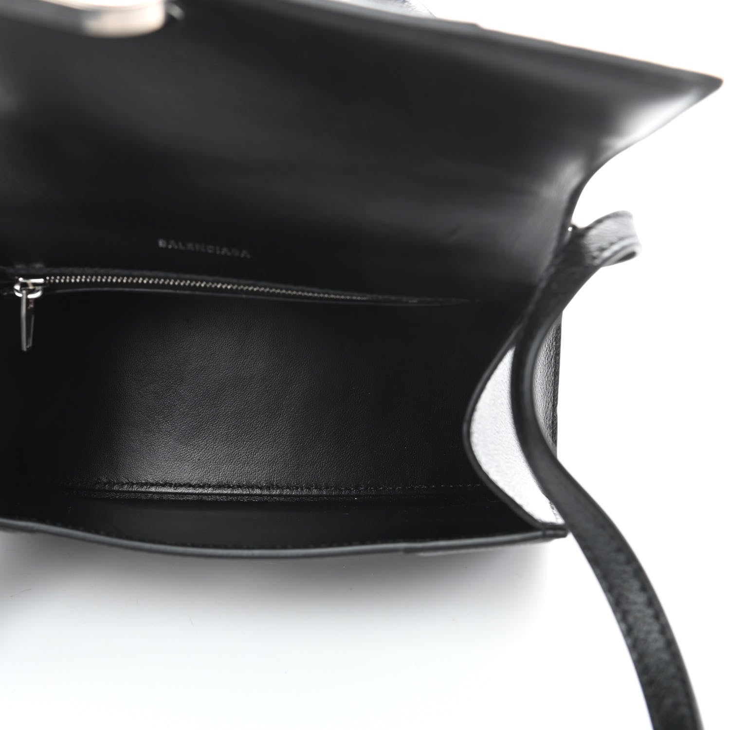 Balenciaga Grained Calfskin Small Hourglass Top Handle Bag Black 5 of 11