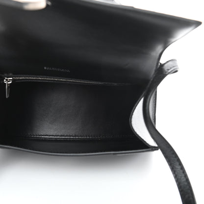 Balenciaga Grained Calfskin Small Hourglass Top Handle Bag Black 5 of 11