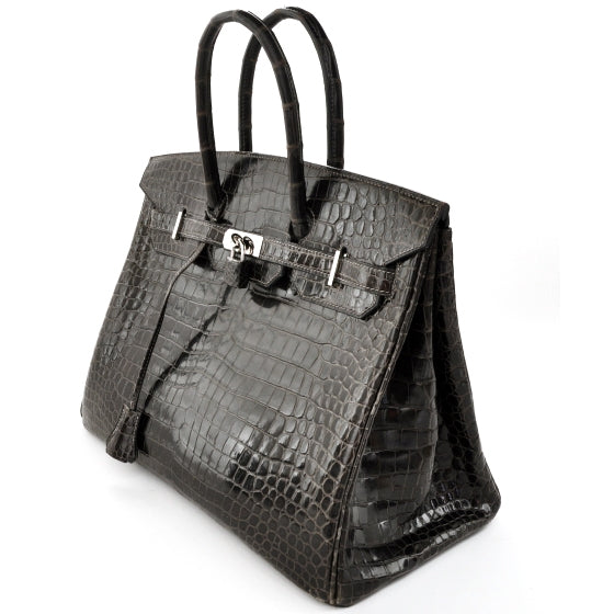 Hermes Porosus Crocodile BIRKIN 35 Graphite 4 of 10