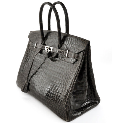 Hermes Porosus Crocodile BIRKIN 35 Graphite 4 of 10