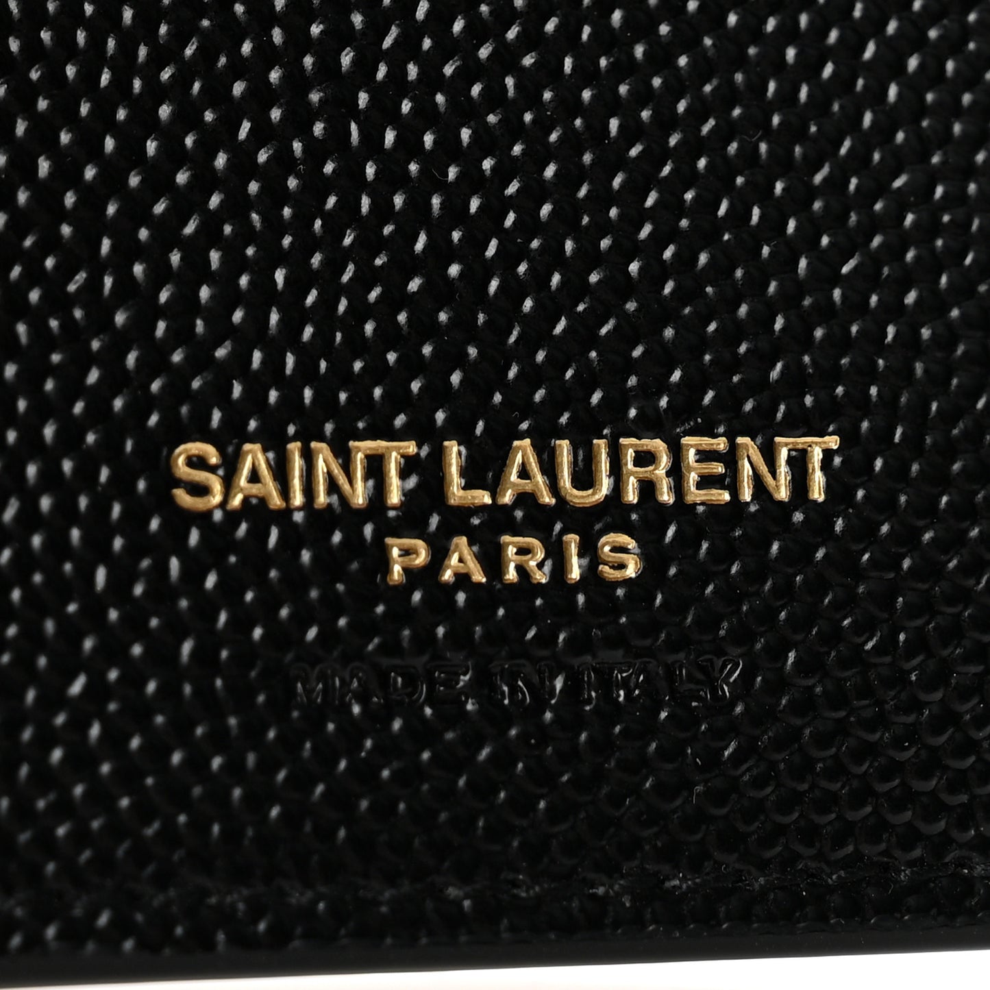 Grain De Poudre Matelasse Chevron Monogram Compact Tri Fold Wallet Black