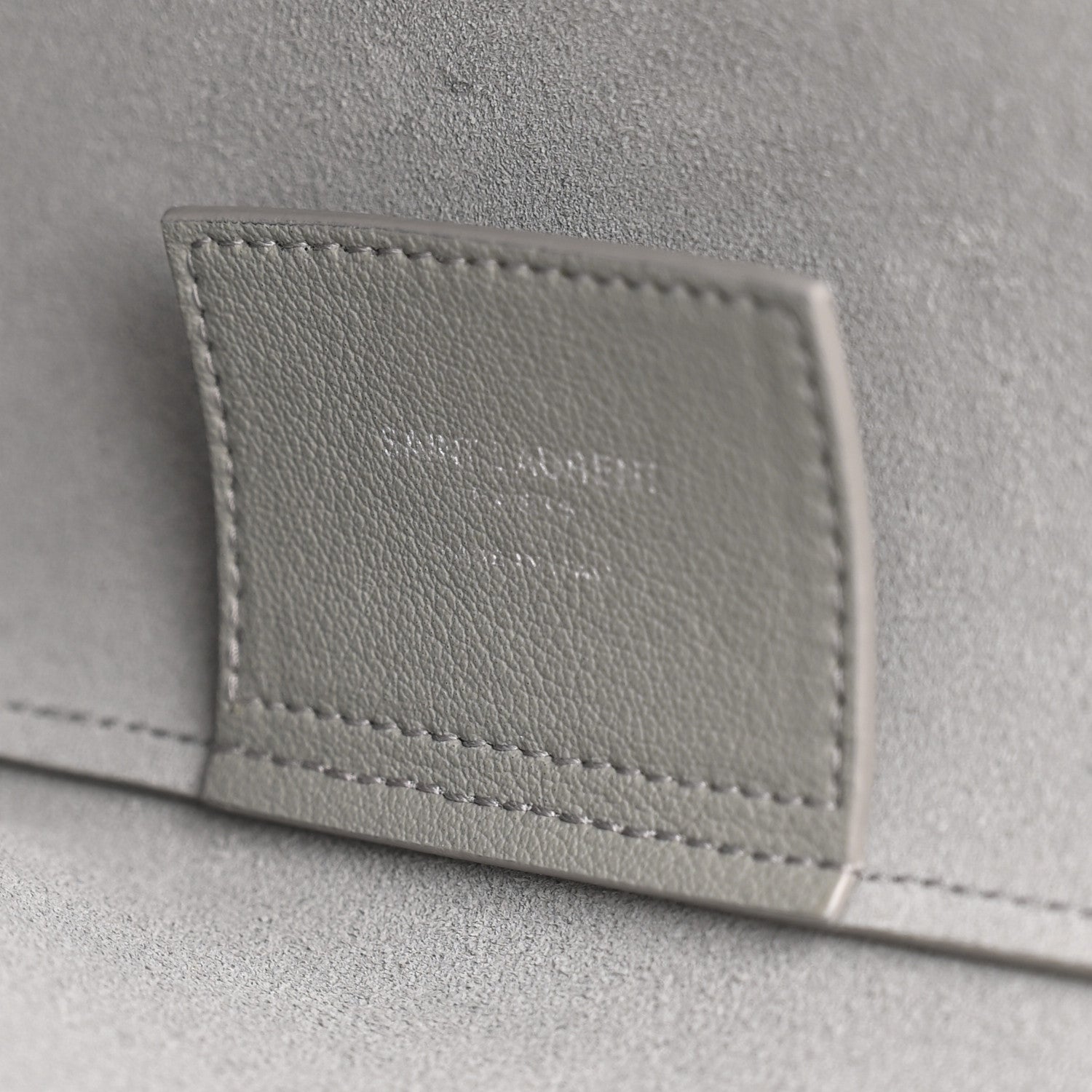 Saint Laurent Calfskin Large Shopping Tote Granite 7 of 12