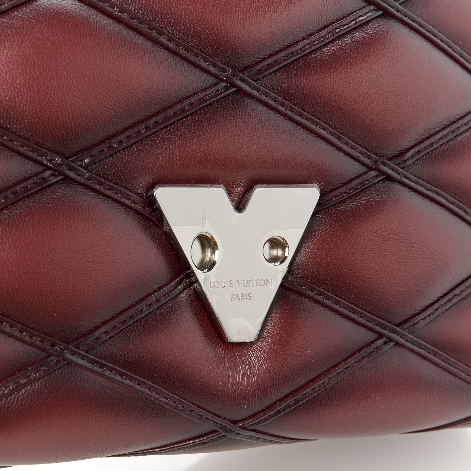 Louis Vuitton Lambskin Malletage GO-14 PM NM Bordeaux 8 of 12