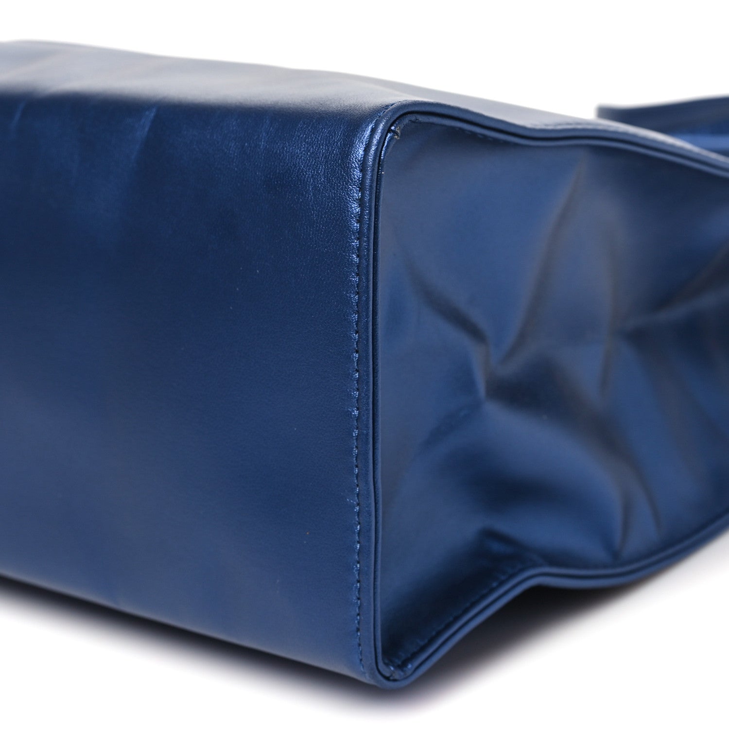 Telfar Metallic Vegan Leather Medium Shopping Bag Cobalt 10 of 10
