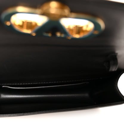 Valentino Garavani Shiny Calfskin Vlogo Small Shoulder Bag Black 5 of 7