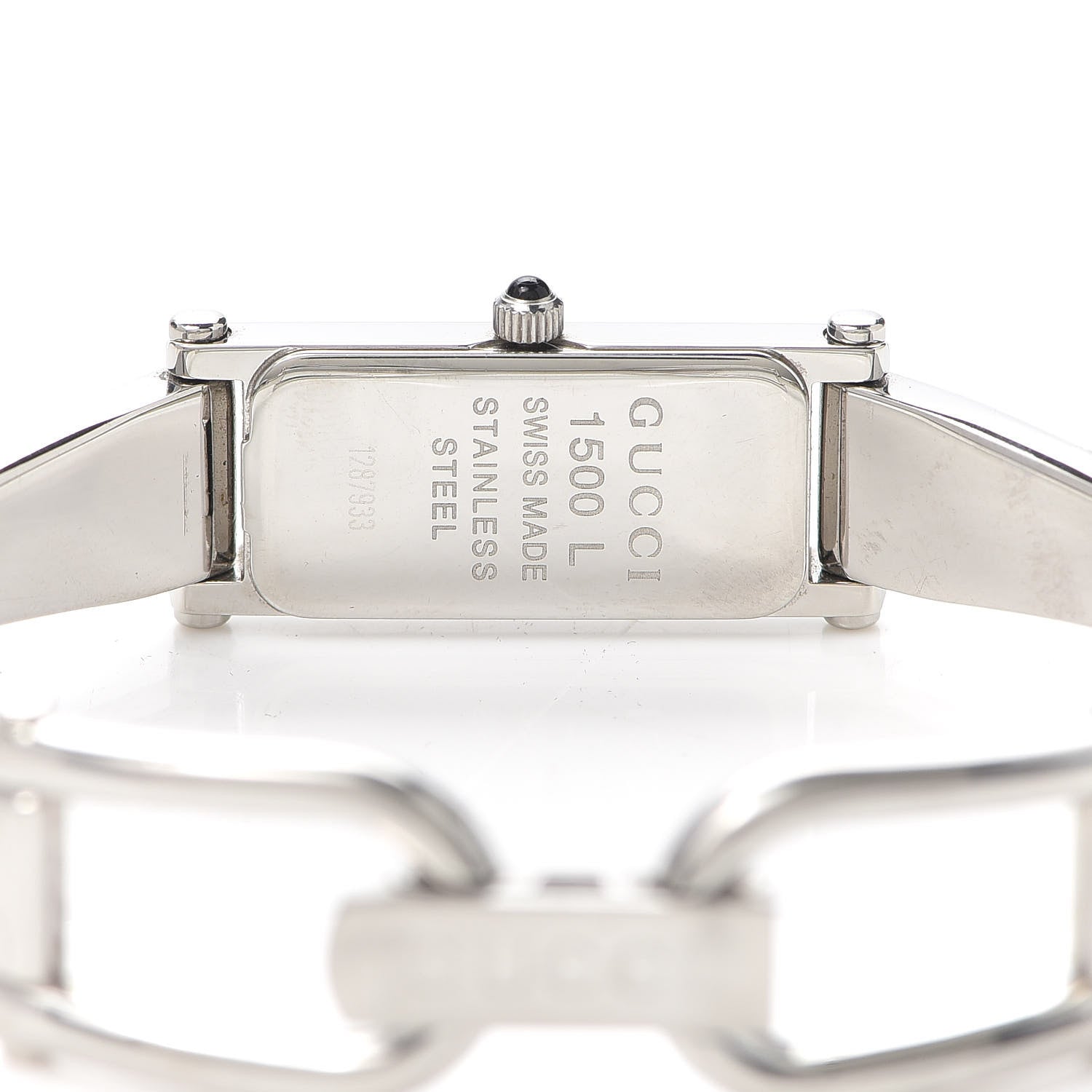 Gucci Stainless Steel 12mm 1500L Horsebit Quartz Watch Brown 4 of 5