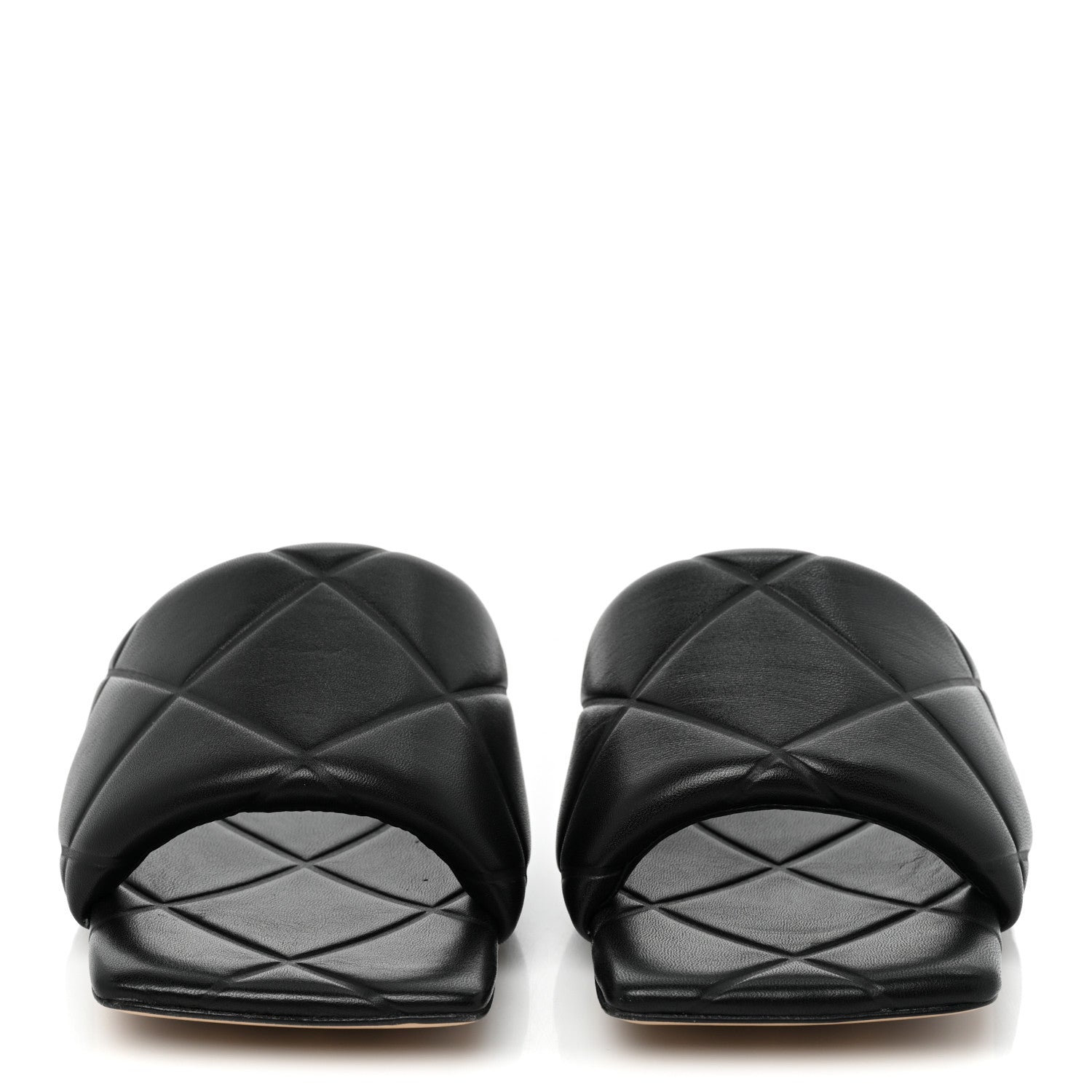 Bottega Veneta Nappa Quilted Rubber Lido Flat Sandals 39.5 Black 2 of 8