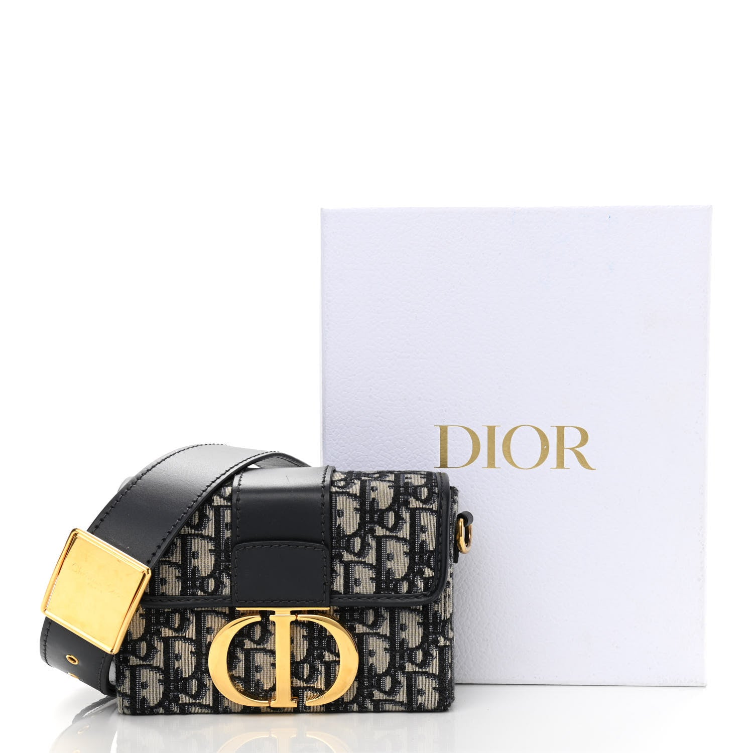 Christian Dior Oblique 30 Montaigne Box Bag Blue 10 of 10