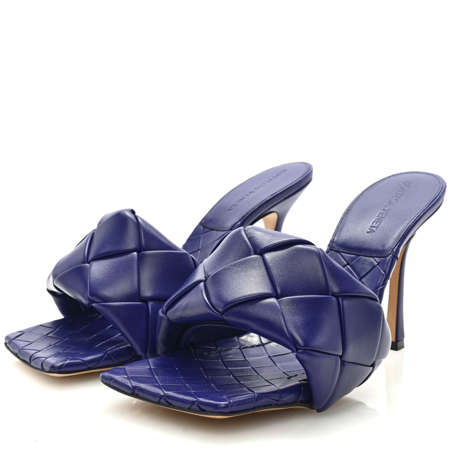 Nappa Maxi Intrecciato Lido 90mm Mule Sandals 40 Unicorn