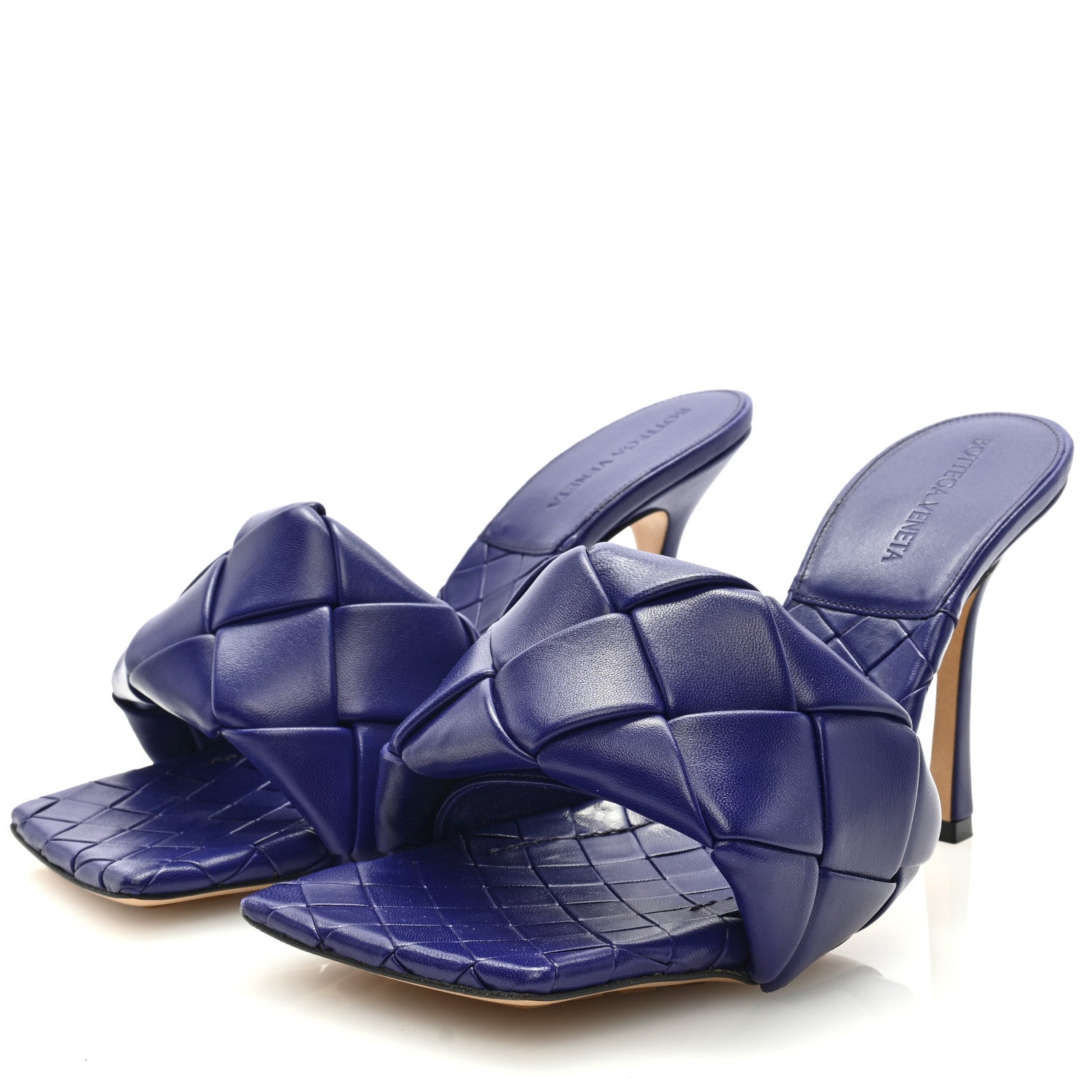Bottega Veneta Nappa Maxi Intrecciato Lido 90mm Mule Sandals 40 Unicorn 2 of 7