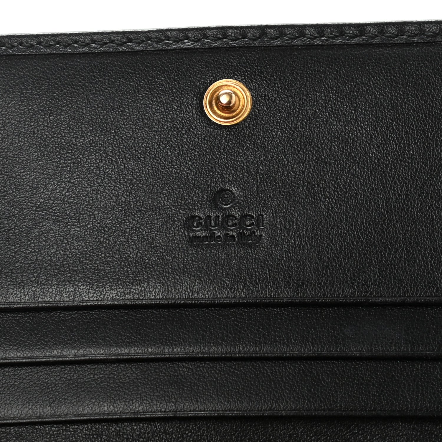 Gucci Calfskin Matelasse GG Marmont Card Case Wallet Black 6 of 9