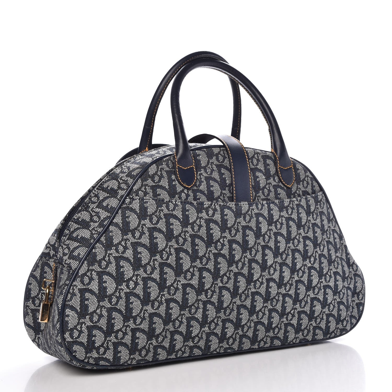 Christian Dior Monogram Saddle Bowler Navy 3 of 12