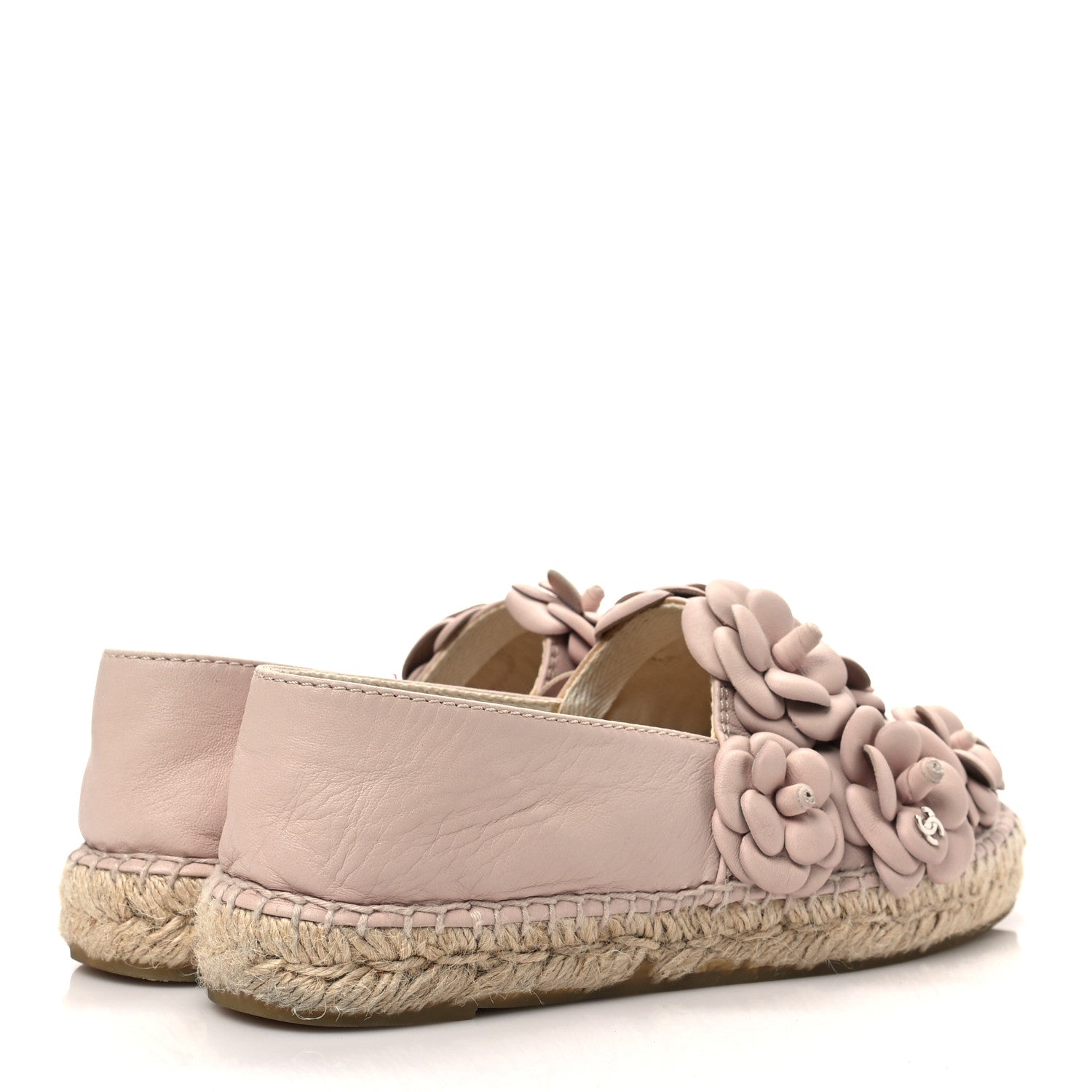 Chanel Lambskin Camellia CC Espadrilles 37 Pink 4 of 8