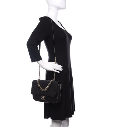 Chanel Caviar Quilted Large Studded Flap Black 2 of 14