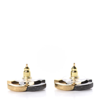 Chanel Metal CC Earrings Gold Ruthenium 3 of 5