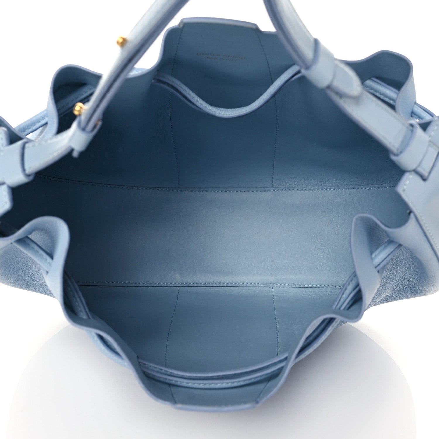 Mansur Gavriel Tumbled Calfskin Lilium Bag Light Blue 5 of 9