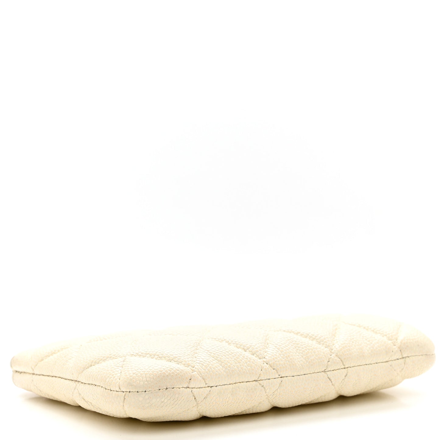 Caviar Quilted Small Cosmetic Case Light Beige