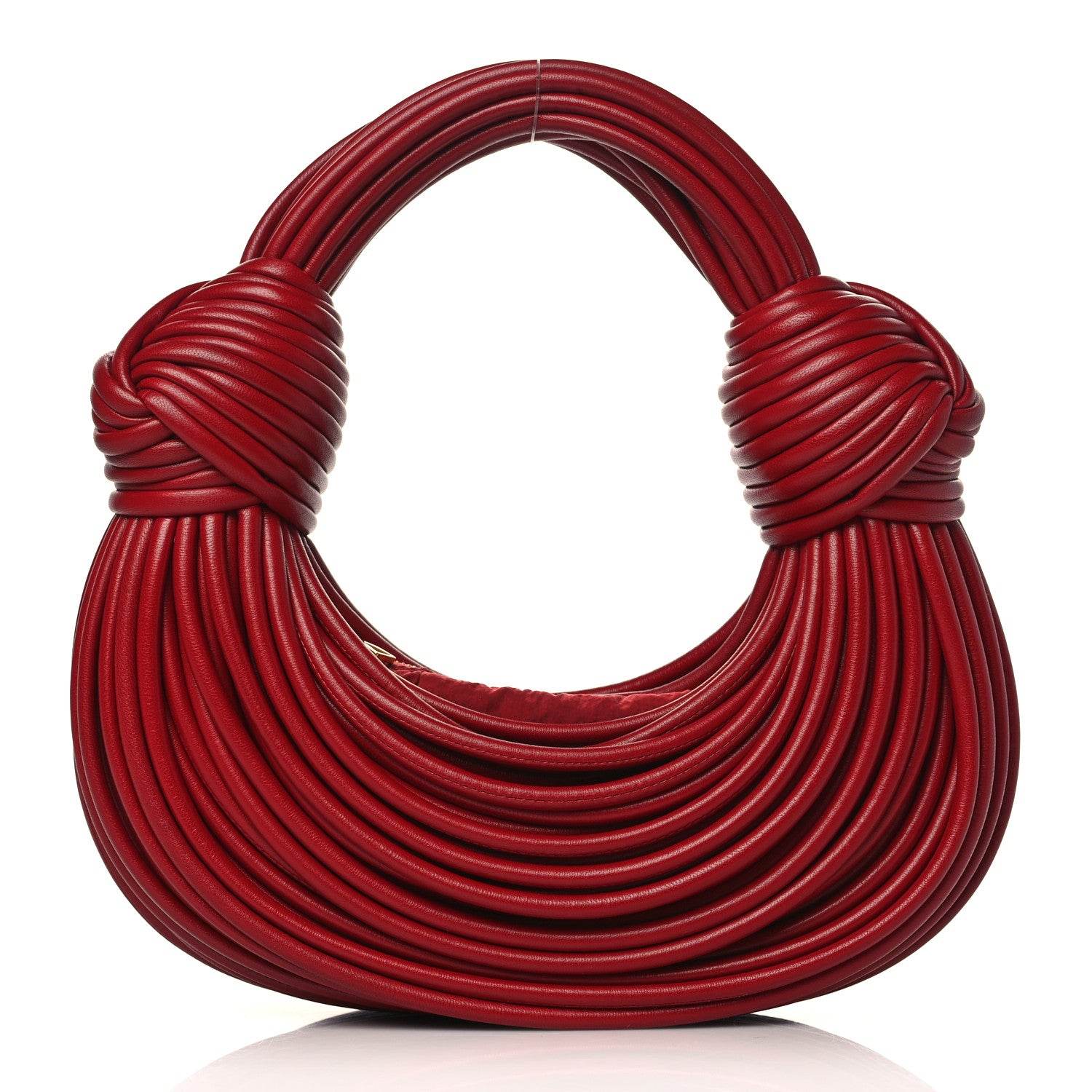 Bottega Veneta Nappa Mini Tubular Double Knot Dark Red 1 of 8
