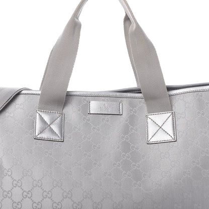 Gucci Metallic Monogram Travel Bag Silver 9 of 15