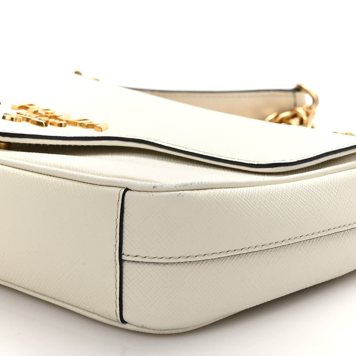 Saffiano Flap Shoulder Bag Talco