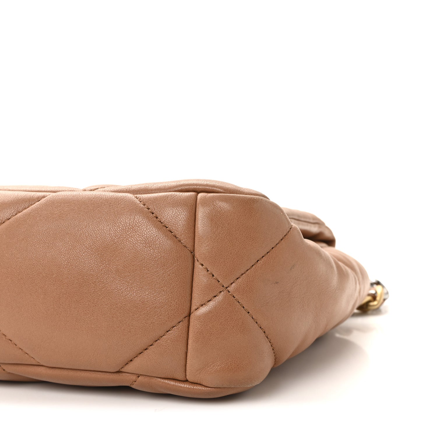 Lambskin Quilted Medium Chanel 19 Flap Brown