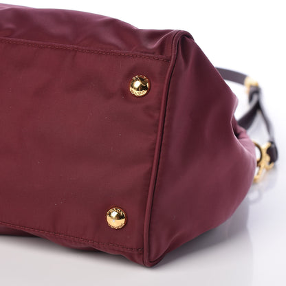 Prada Tessuto Nylon Saffiano Tote Granato 8 of 8