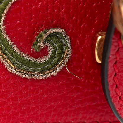 Gucci Calfskin Web Floral Embroidered Small Dionysus Shoulder Bag Hibiscus Red 15 of 16
