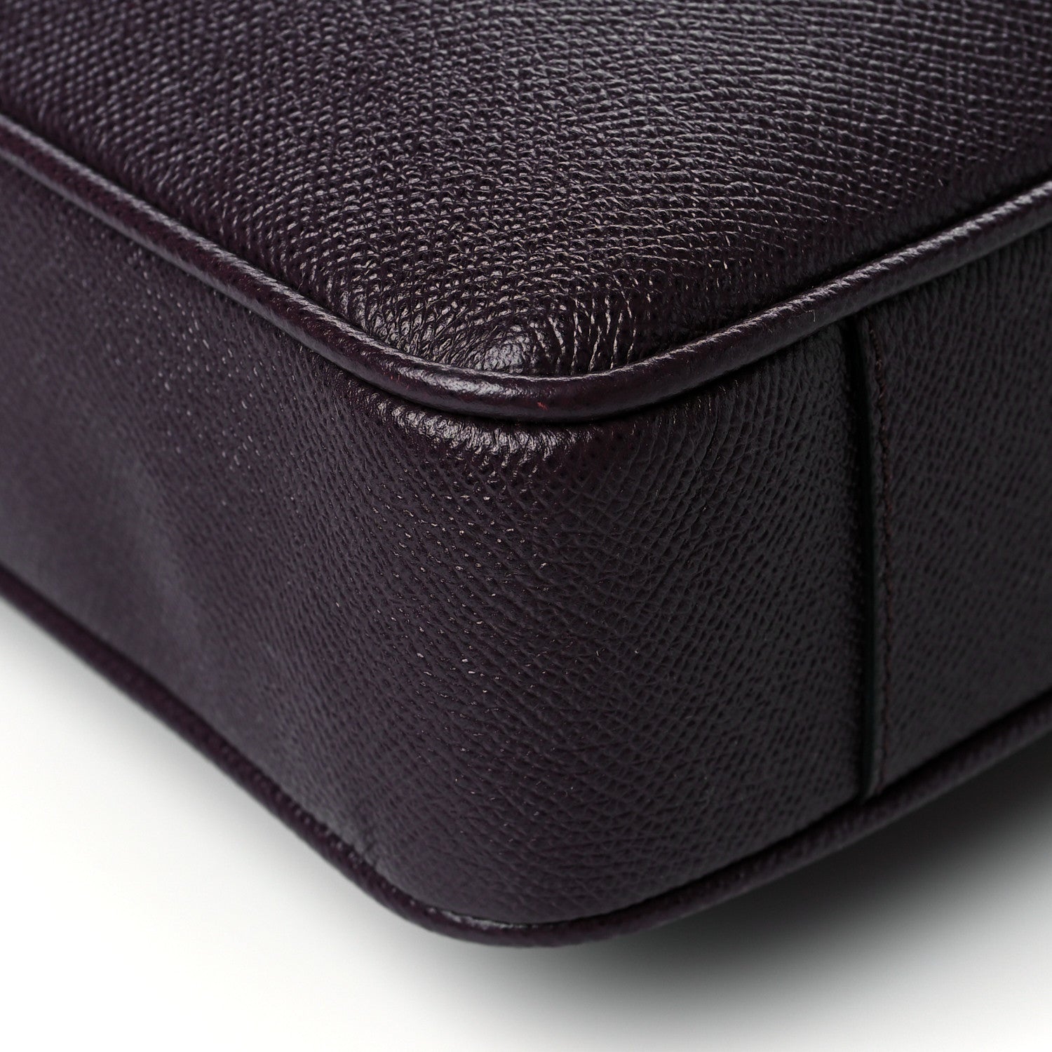 Burberry Textured Calfskin Small Newberg Briefcase Burgundy 9 of 10