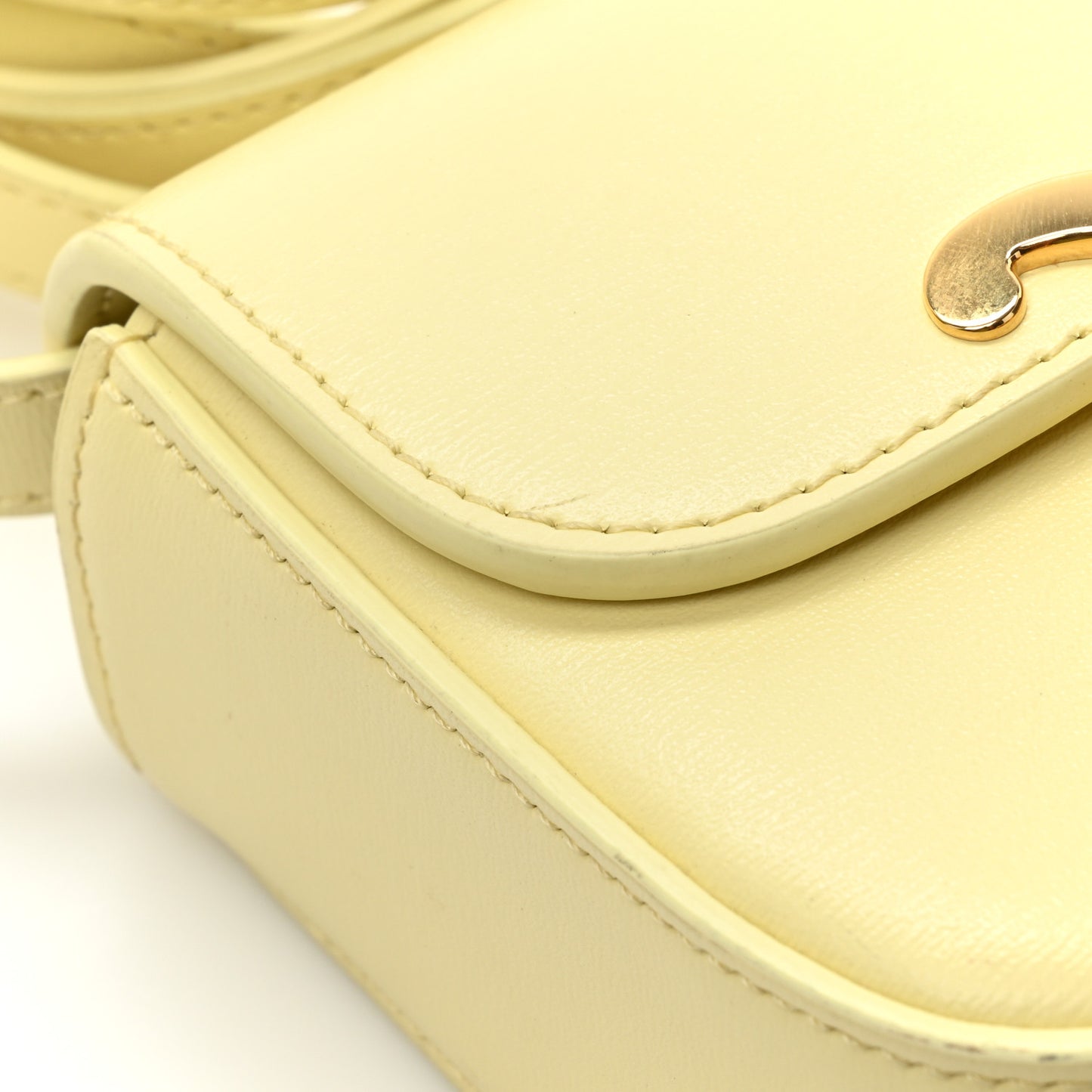 Shiny Calfskin Mini Claude Almond Green