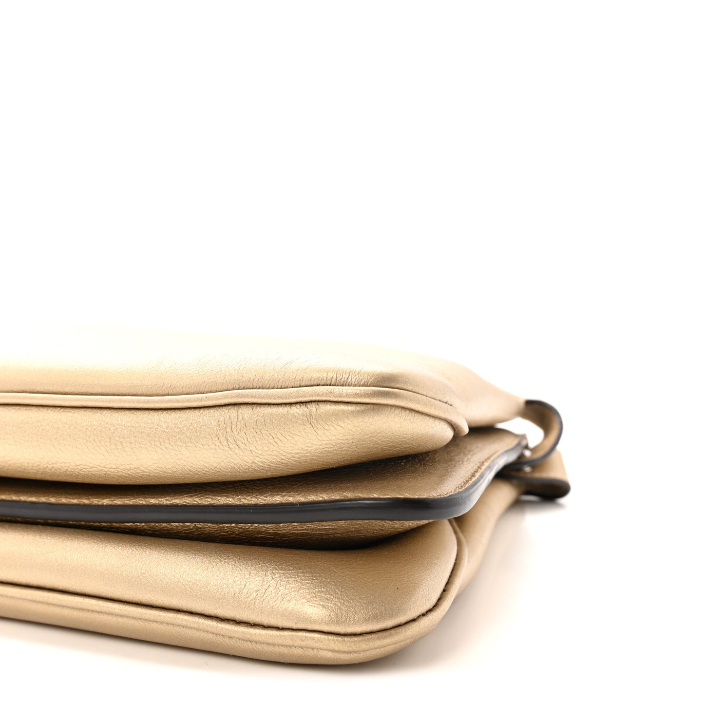 Metallic Vitello Medium Soft Peekaboo  Gold