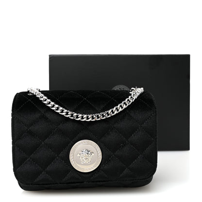 Versace Velvet Quilted Medusa Chain Crossbody Black 10 of 10