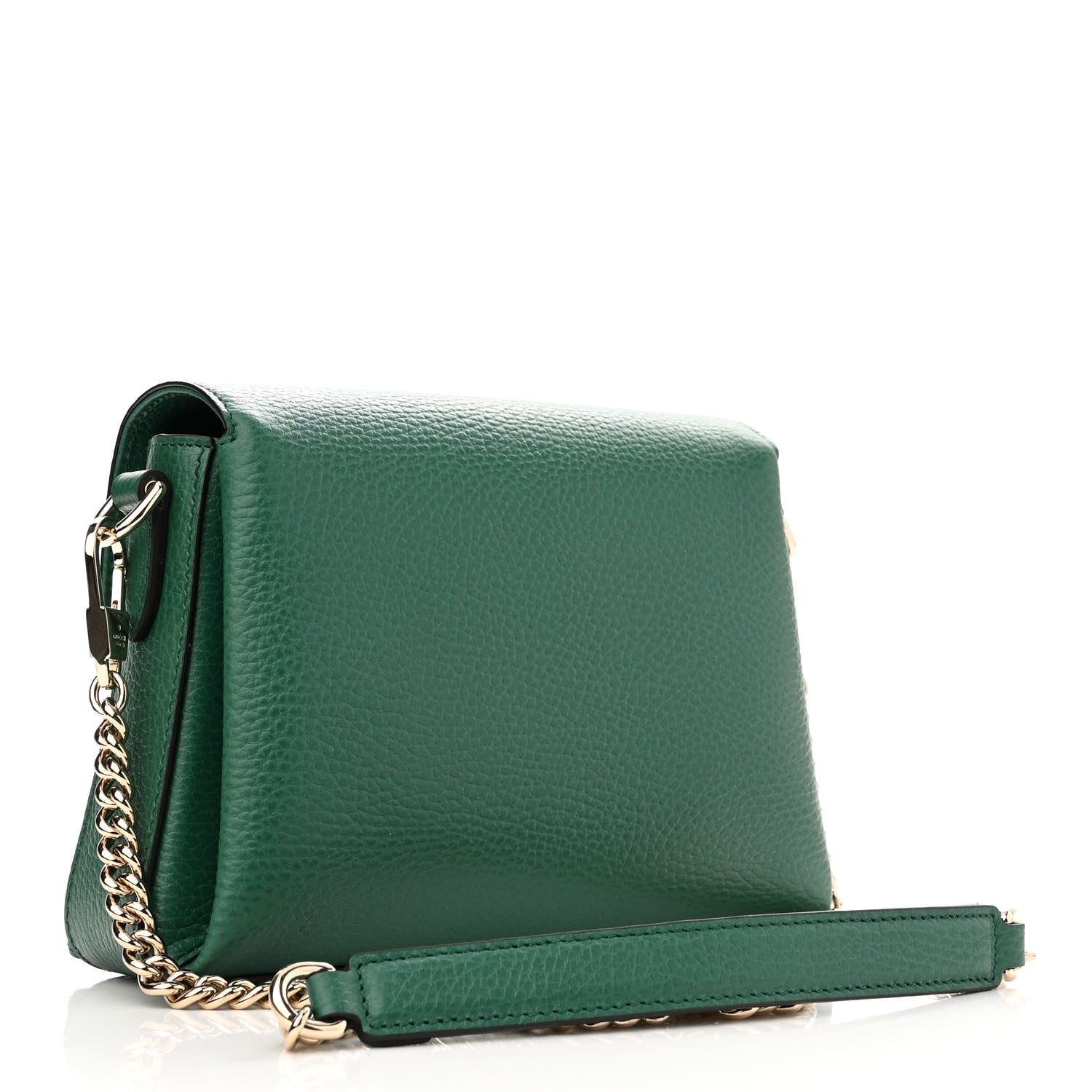 Gucci Dollar Calfskin Interlocking G Crossbody Bag Emerald 3 of 10
