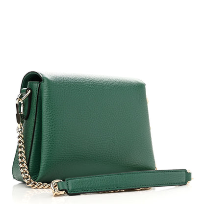 Gucci Dollar Calfskin Interlocking G Crossbody Bag Emerald 3 of 10