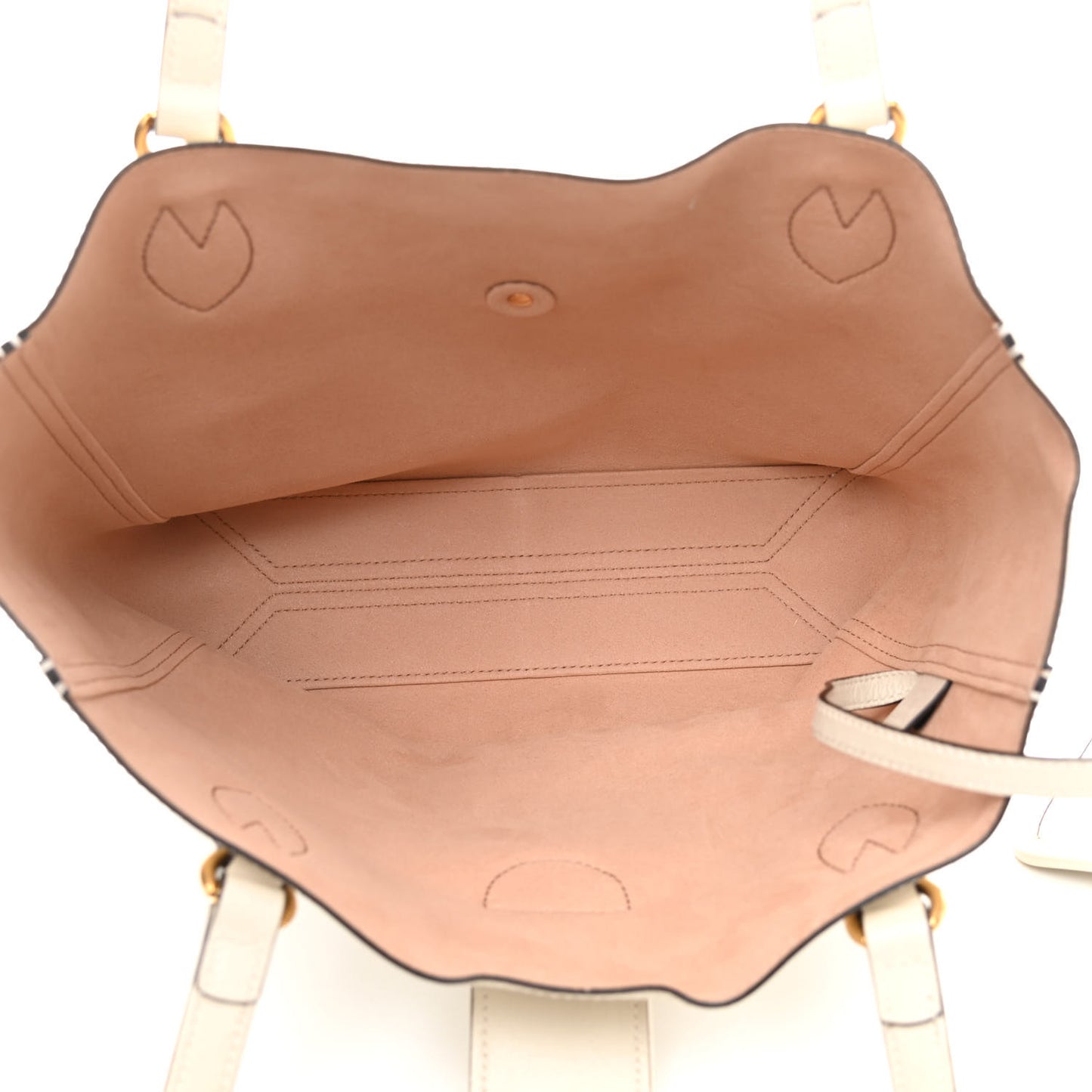 New Sakai Calfskin Lux Small Dahlia Tote Mystic White