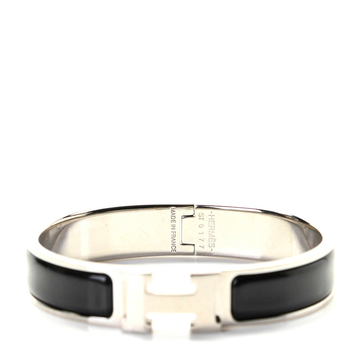 Hermes Enamel Narrow Clic Clac H Bracelet PM Black 2 of 4