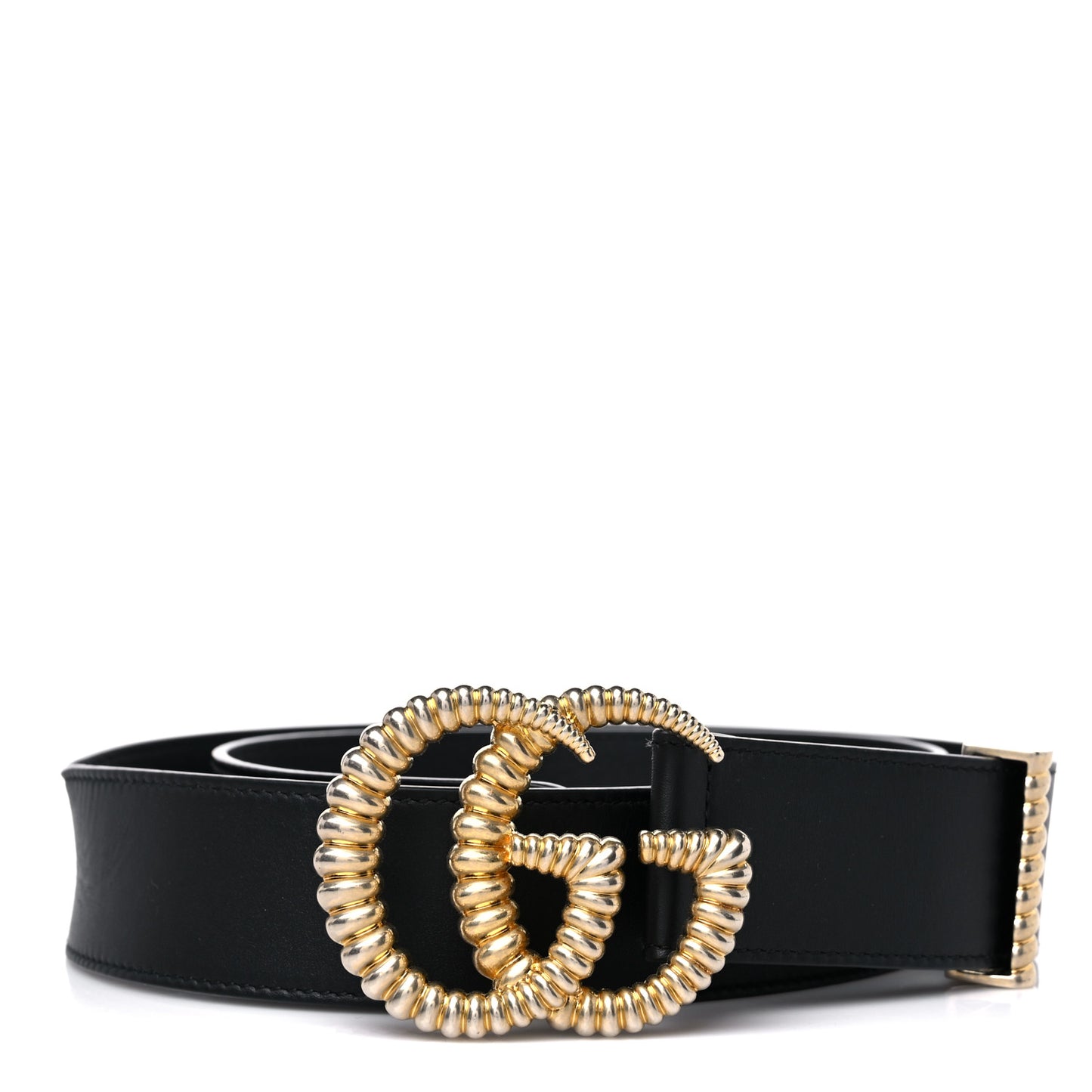 Moon Calfskin Torchon Double G 40mm Belt 95 38 Black