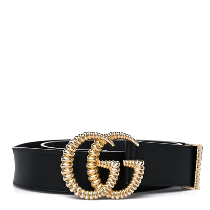 Gucci Moon Calfskin Torchon Double G 40mm Belt 95 38 Black 1 of 7