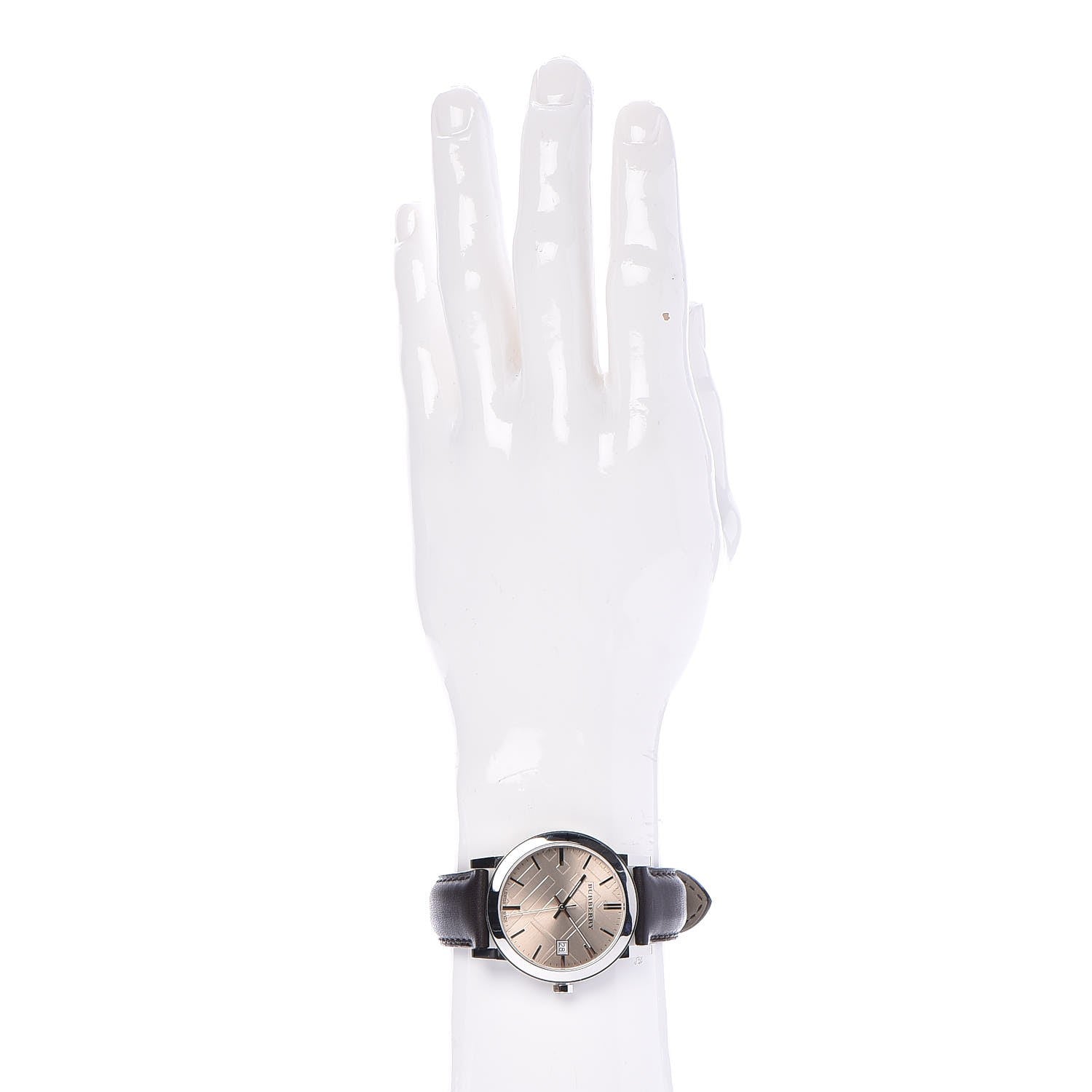 Burberry Stainless Steel Calfskin 38mm Heritage Quartz Watch Champagne BU9011 2 of 9