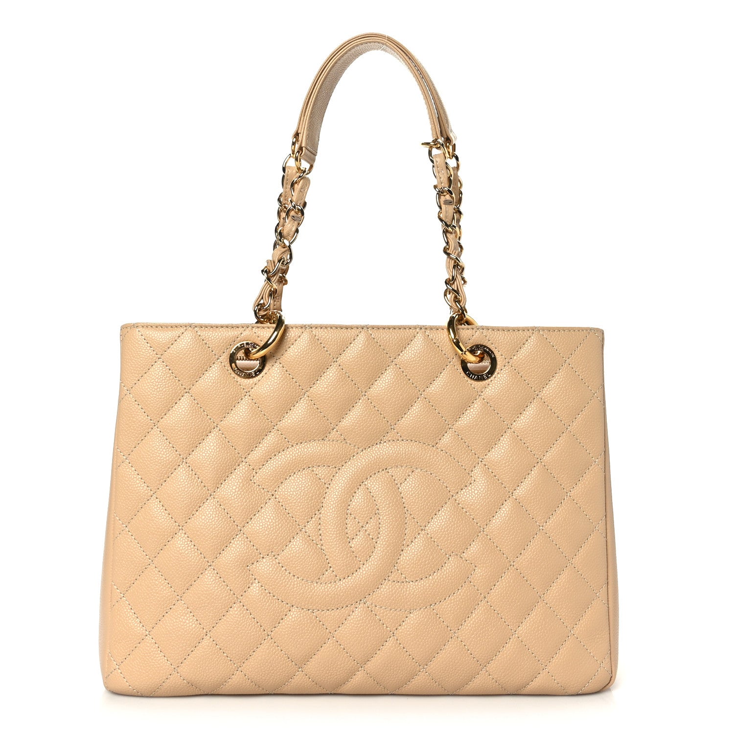 Chanel Caviar Quilted Grand Shopping Tote GST Beige Clair 1 of 10